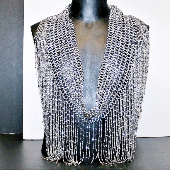 Jewelry - 💎 Beaded Fringe Long Drop Shawl
